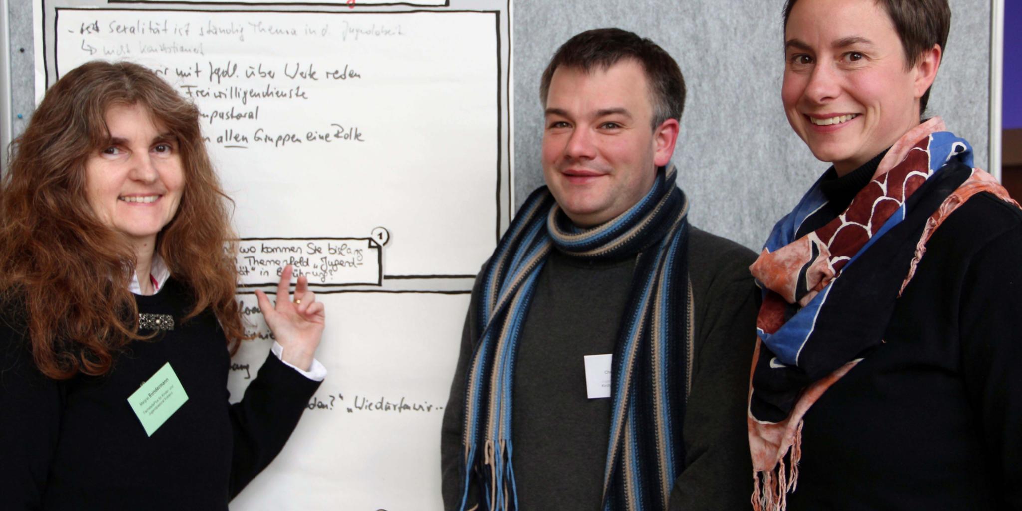 Margret Sundermann (vlnr; Koblenz); Christian Heinz (Saarbrücken) und Sabrina Koch (Vulkaneifel) fühlen sich in ihrer Arbeit bestärkt.