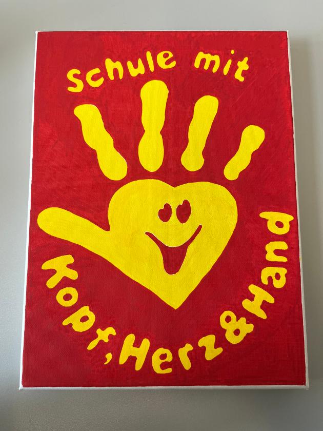 Logo mit Kopf, Herz und Hand