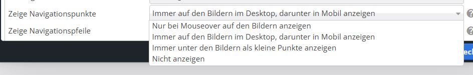 Screenshot aus der Admin-Ebene