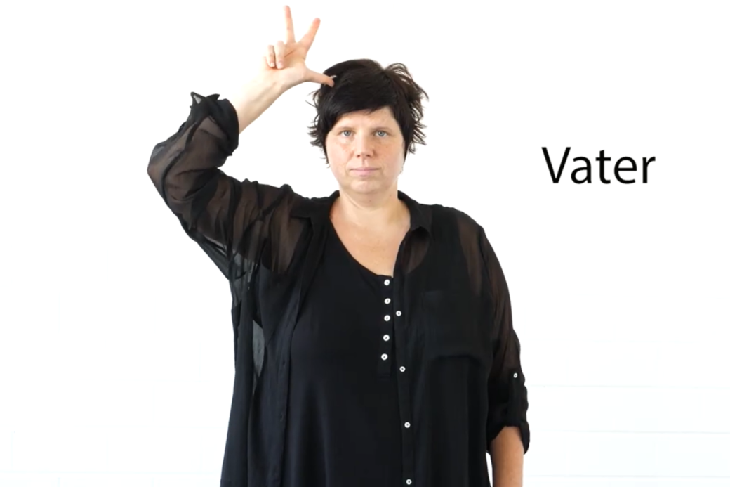 Vater in Gebärdensprache