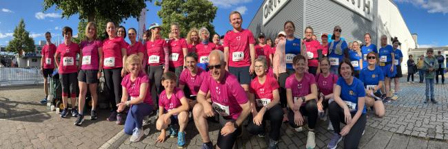 Die Laufgruppe des Bistum Trier vor dem Start des Firmenlaufs