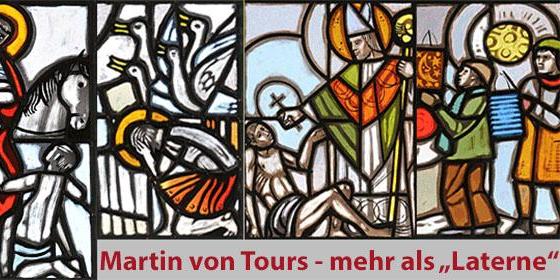 Ein Glasfenster mit dem Heiligen Martin