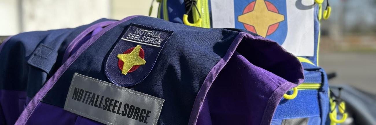 Ein Rucksack der Notfallseelsorge