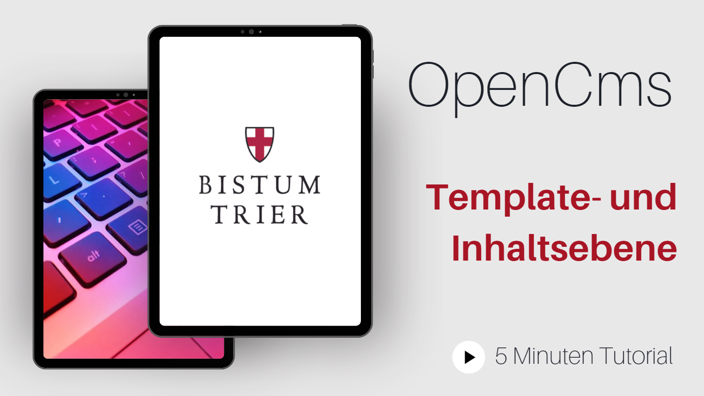 Youtube Screenshot zum Thema Template- und Inhaltsebene in OpenCms