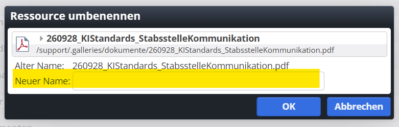 Screenshot Dateiname PDF ändern 2 (c) Screenshot OpenCms Screenshot Dateiname PDF ändern 2