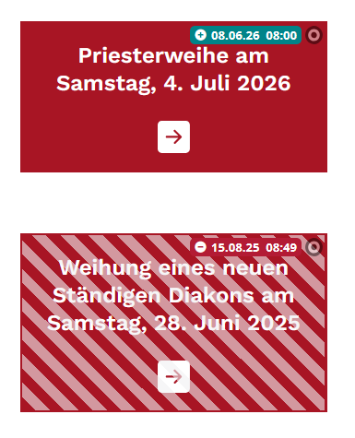 Screenshot mit Sichtbarkeit der Zeitsteuerung