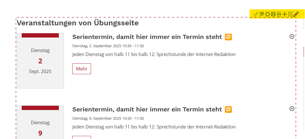 Veranstaltung anlegen