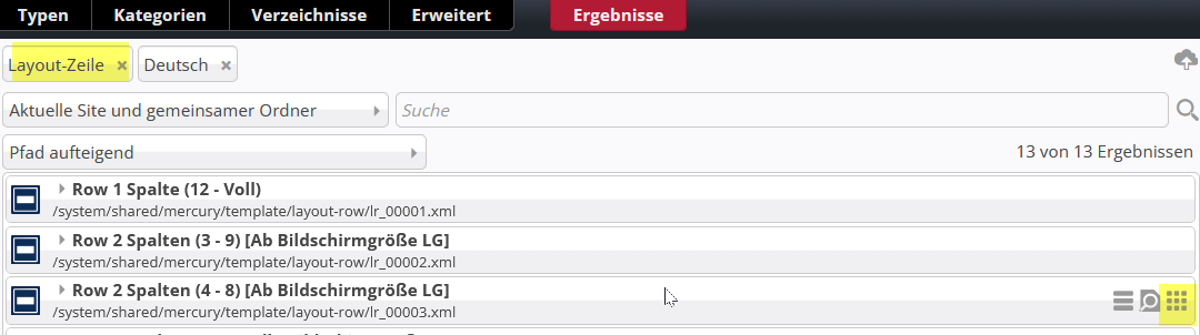 Screenshot aus OpenCms