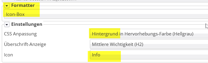 Die verschiedenen Einstellungsmöglichkeiten