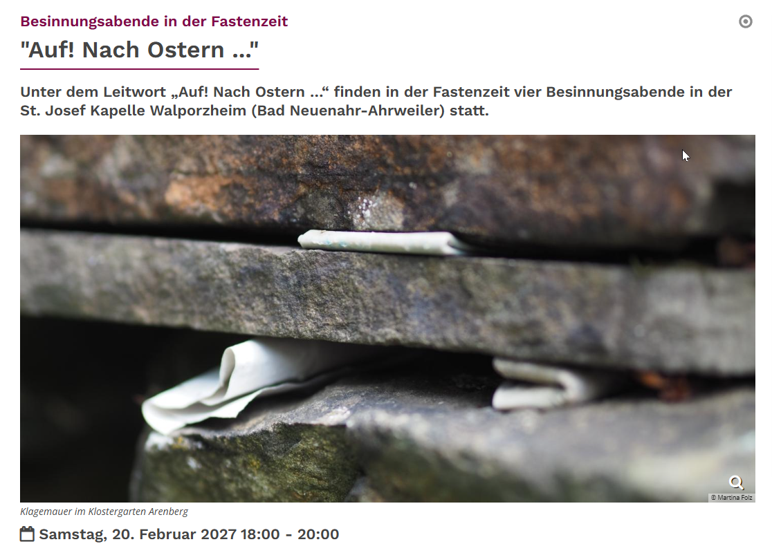 Screenshot der Detailansicht