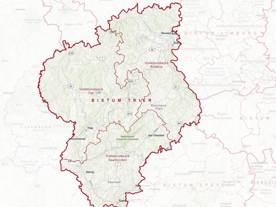 Karte Bistum Trier