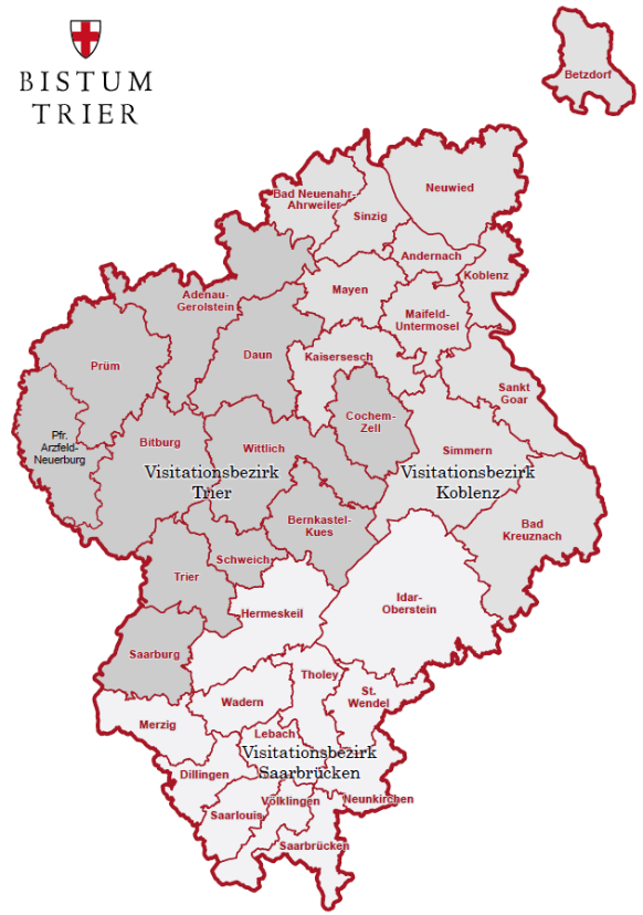 Übersicht Visitationsbezirke 2026