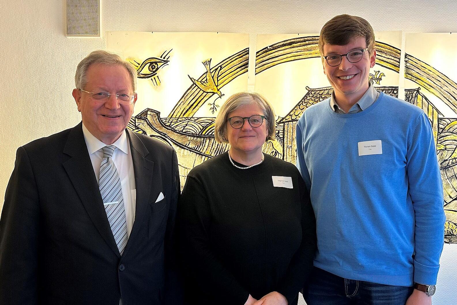 Herbert Caspar (Vorsitzender Katholikenrat Trier), Dagmar Heib (Katholikenrat Trier, Familienbund), Florian Gepp (Geschäftsführung Katholikenrat Trier)