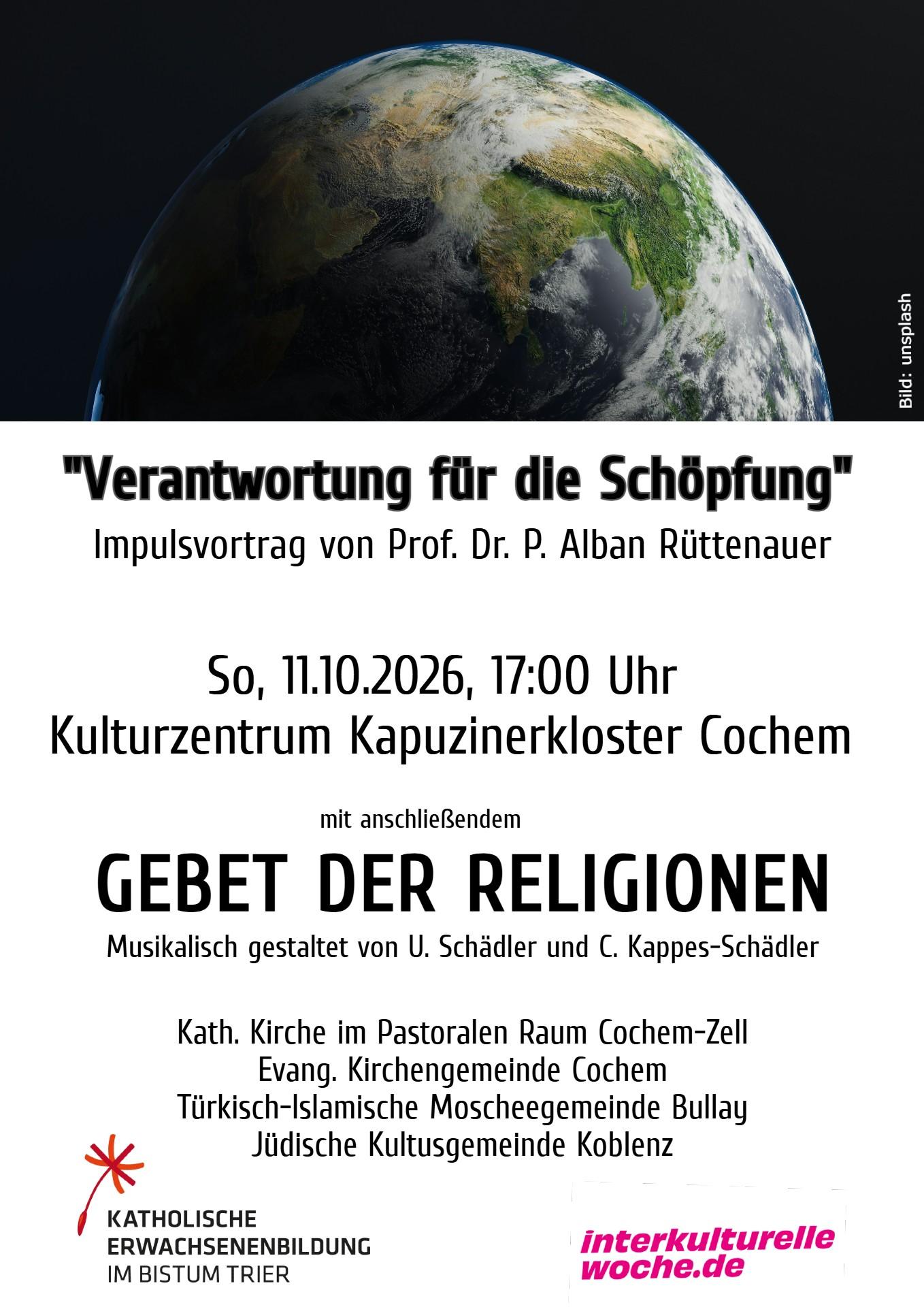Verantwortung für die Schöpfung und Gebet der Religionen